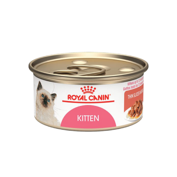 Royal Canin lata de rebanada delgadas en gravy para gatito