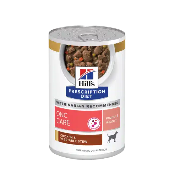 Lata de Hill's ONC Care – Alimento clínico premium para perros con cáncer.